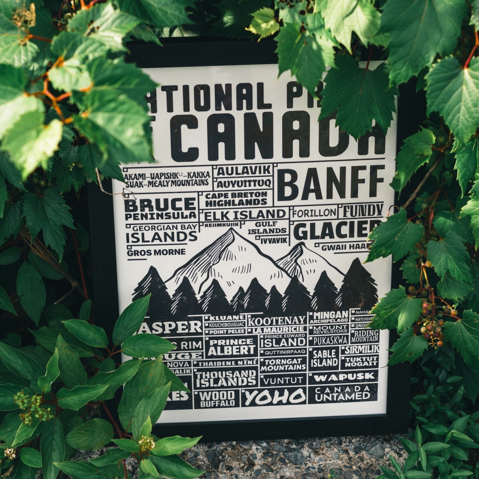 Canada National Parks Checklist Poster