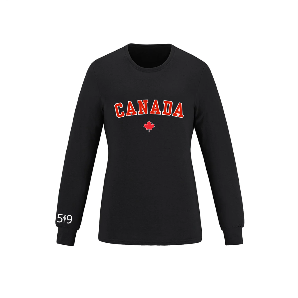 T-SHIRT À MANCHES LONGUES DE L'UNIVERSITÉ CANADA (FEMMES)