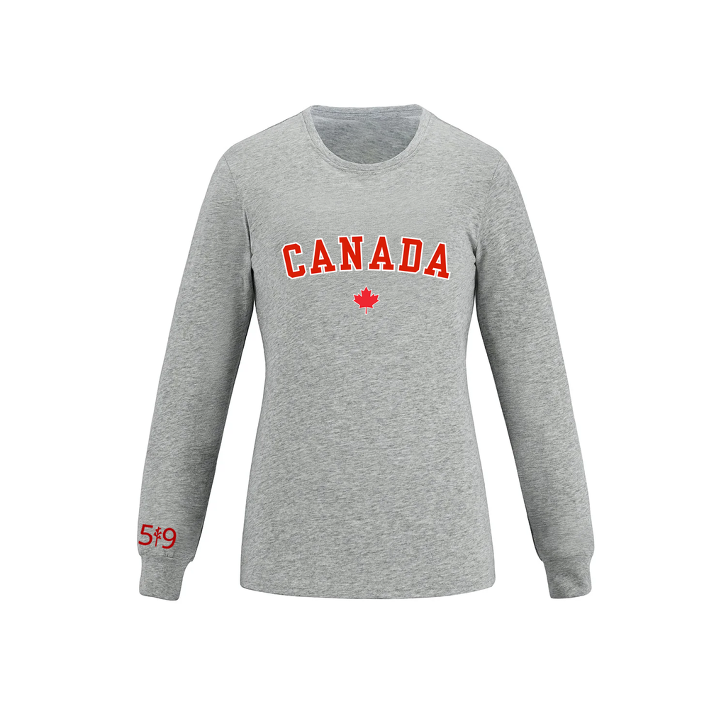 T-SHIRT À MANCHES LONGUES DE L'UNIVERSITÉ CANADA (FEMMES)