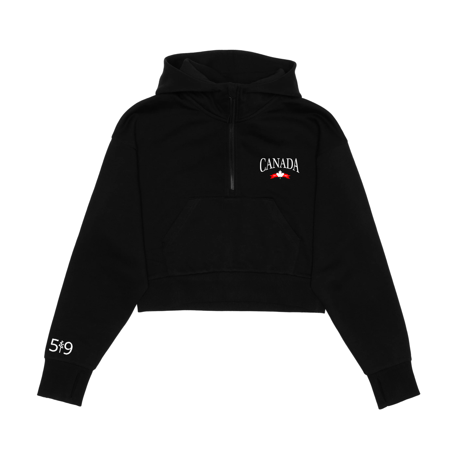 CANADA VARSITY - MAILLOT DE PLONGÉE COURT BRODÉ À 1/2 FERMETURE ÉCLAIR (FEMME)