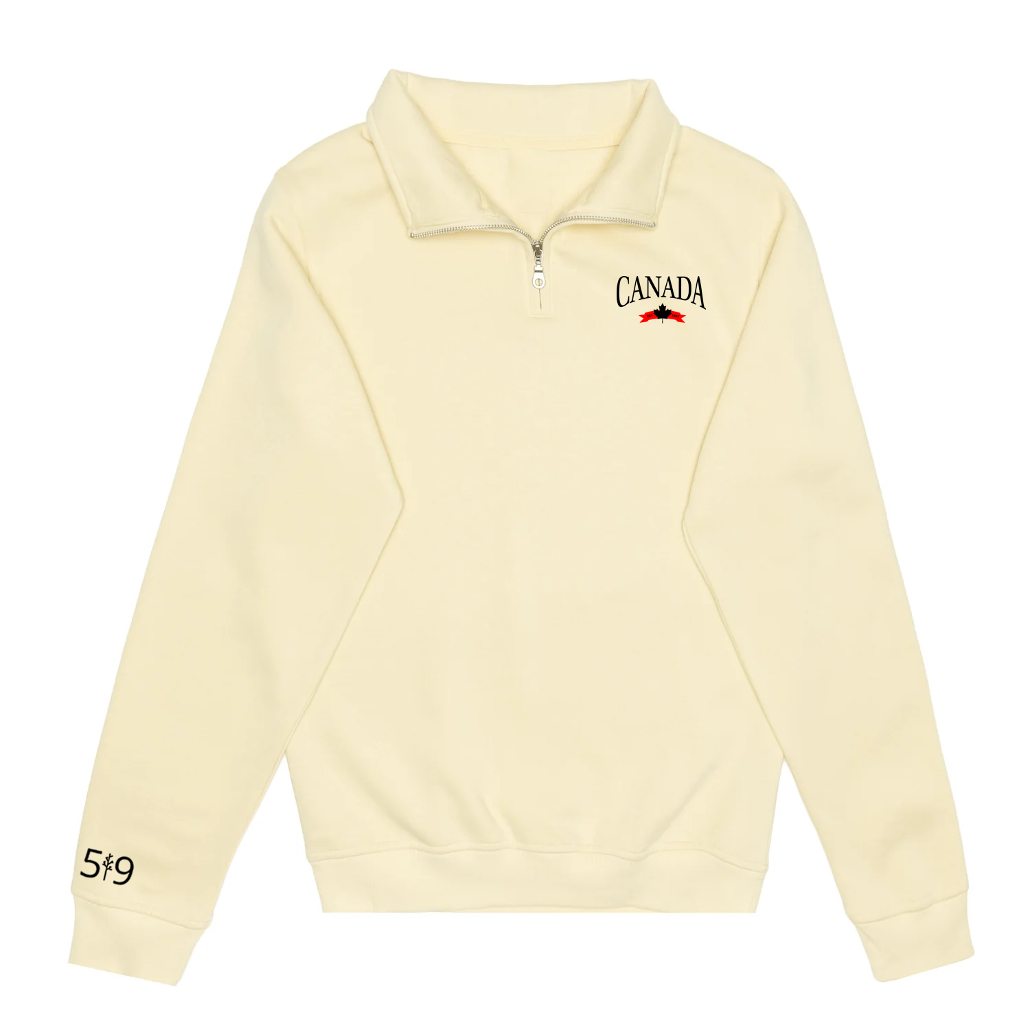 CANADA VARSITY BRODÉ 1/4 ZIP (UNISEXE)