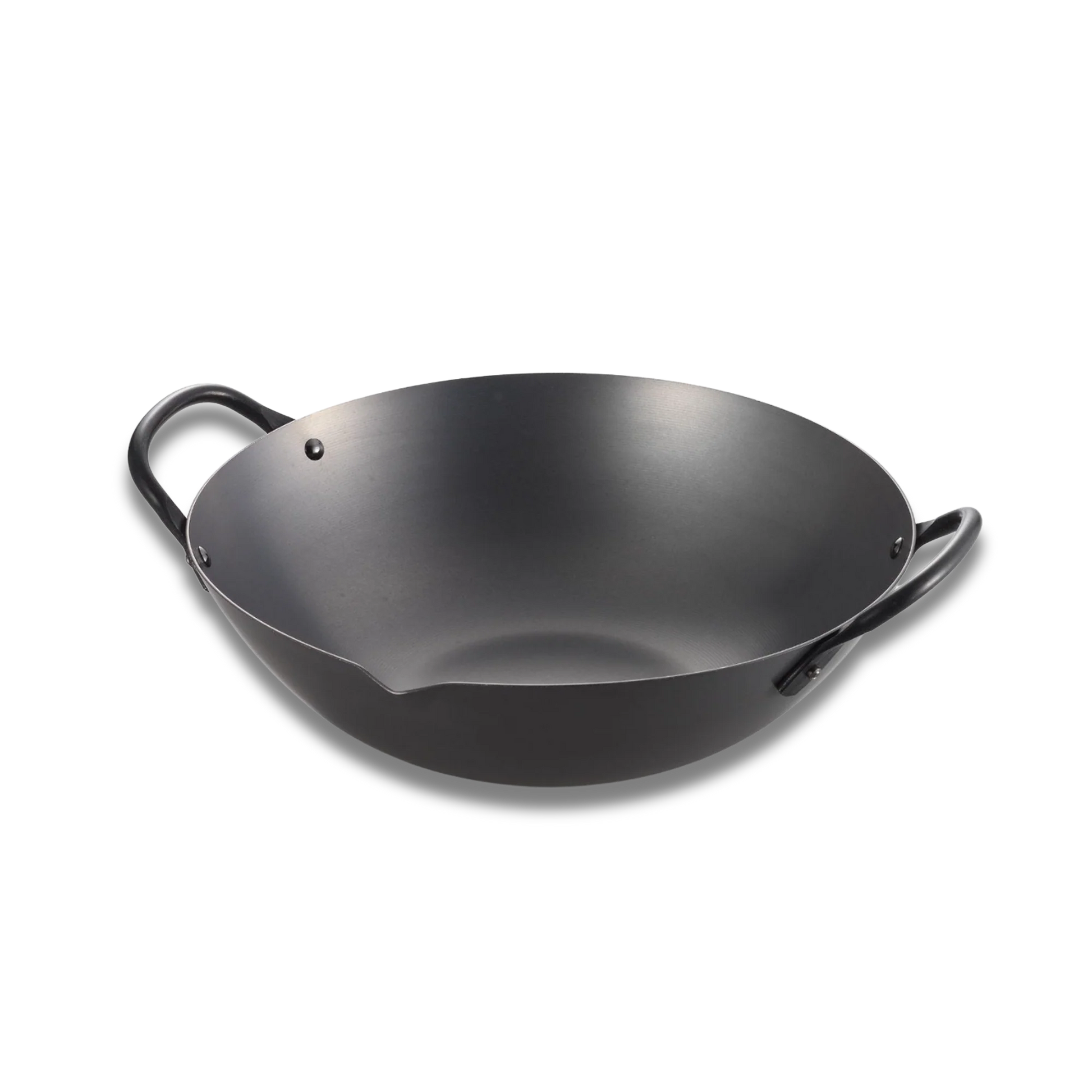 Wok Yoshikawa Cook-Pal Ren Series Guangdong 36 cm – Acier au carbone nitruré, fond rond