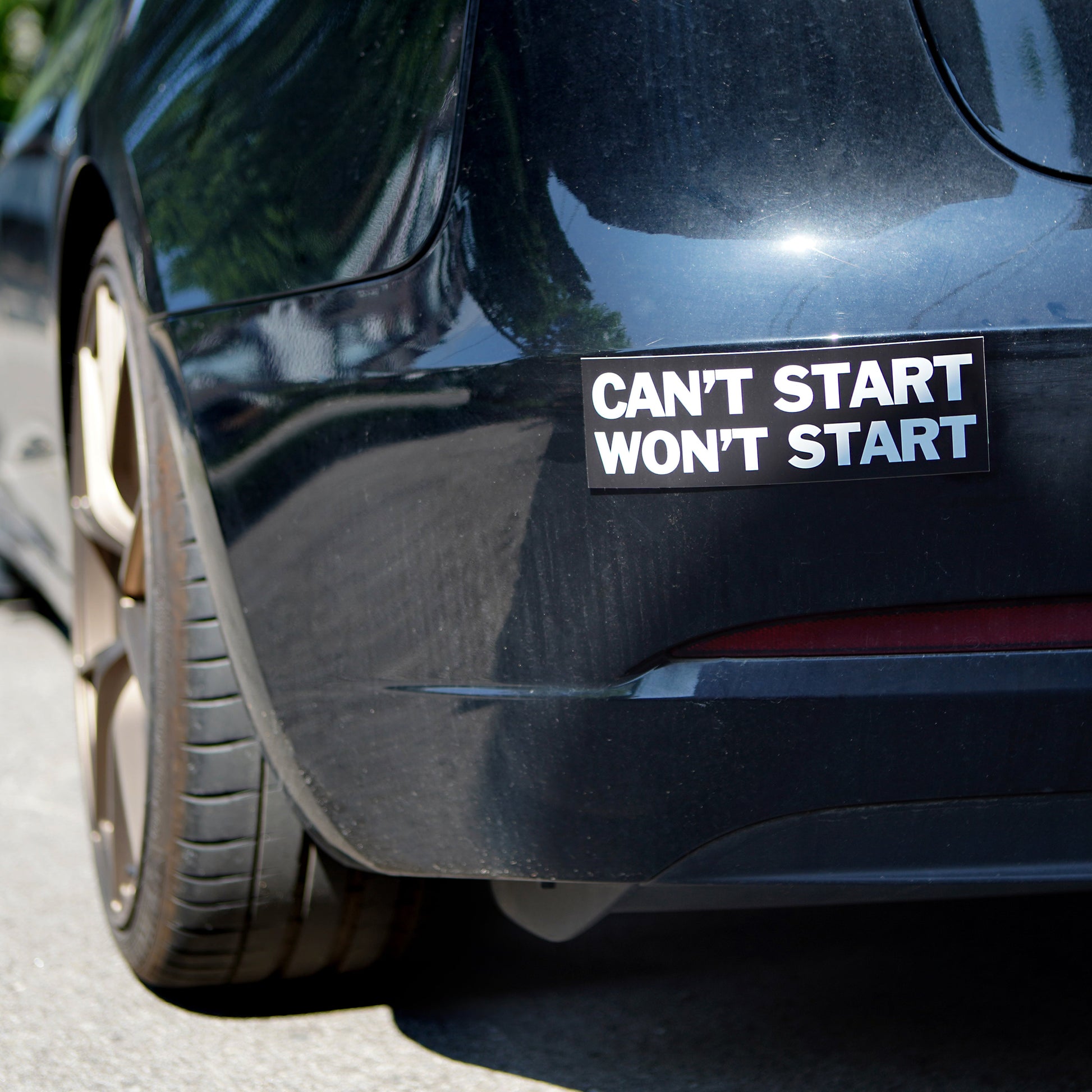 Autocollant pour pare-chocs « Impossible de démarrer »