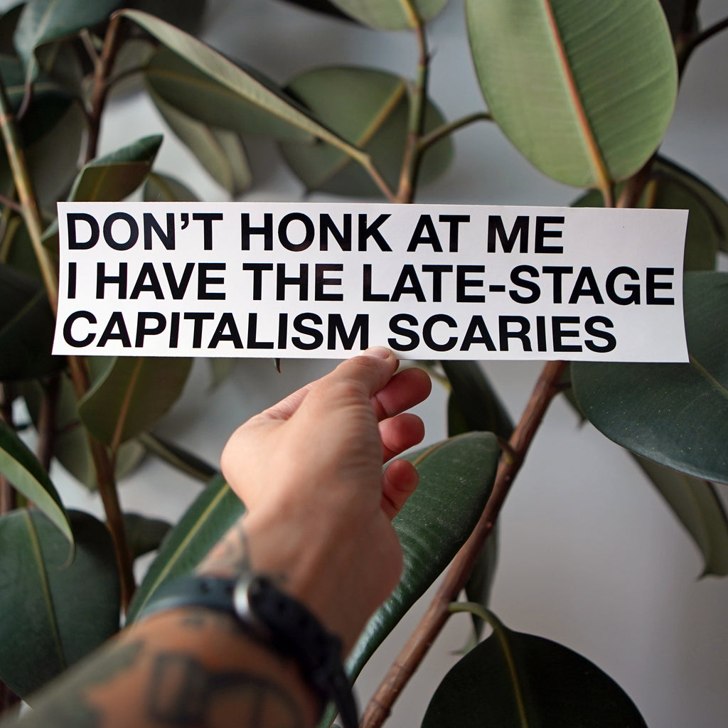 Autocollant pour pare-chocs « Ne me klaxonnez pas »