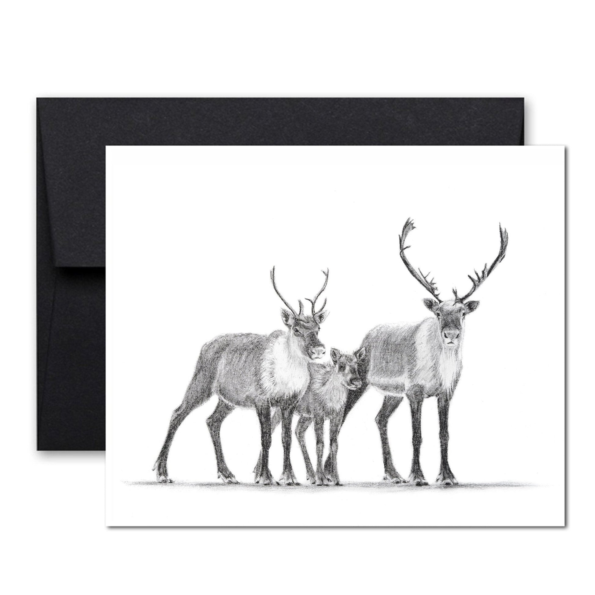 Caribou family Greeting Card