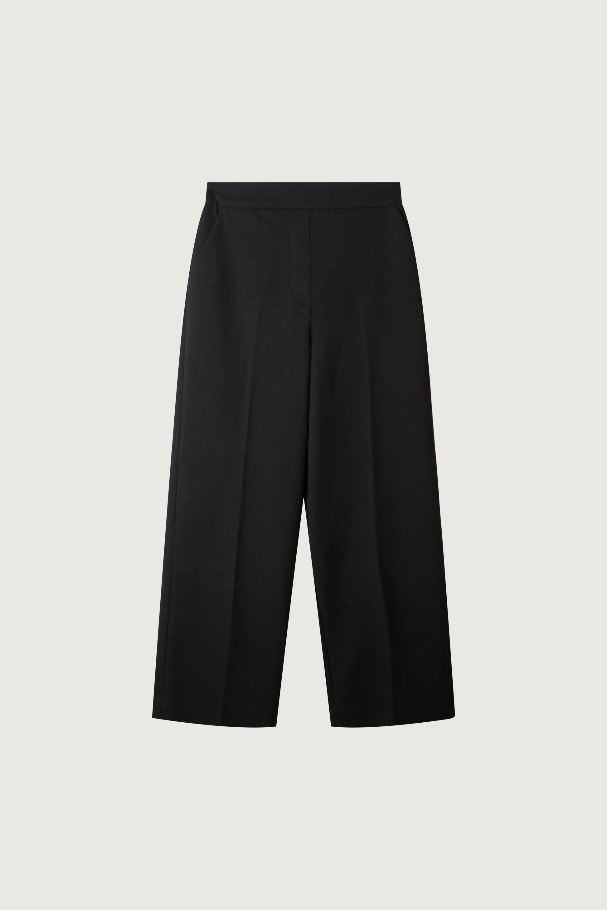 PANTALON COURT À TAILLE DEMI-ÉLASTIQUE
