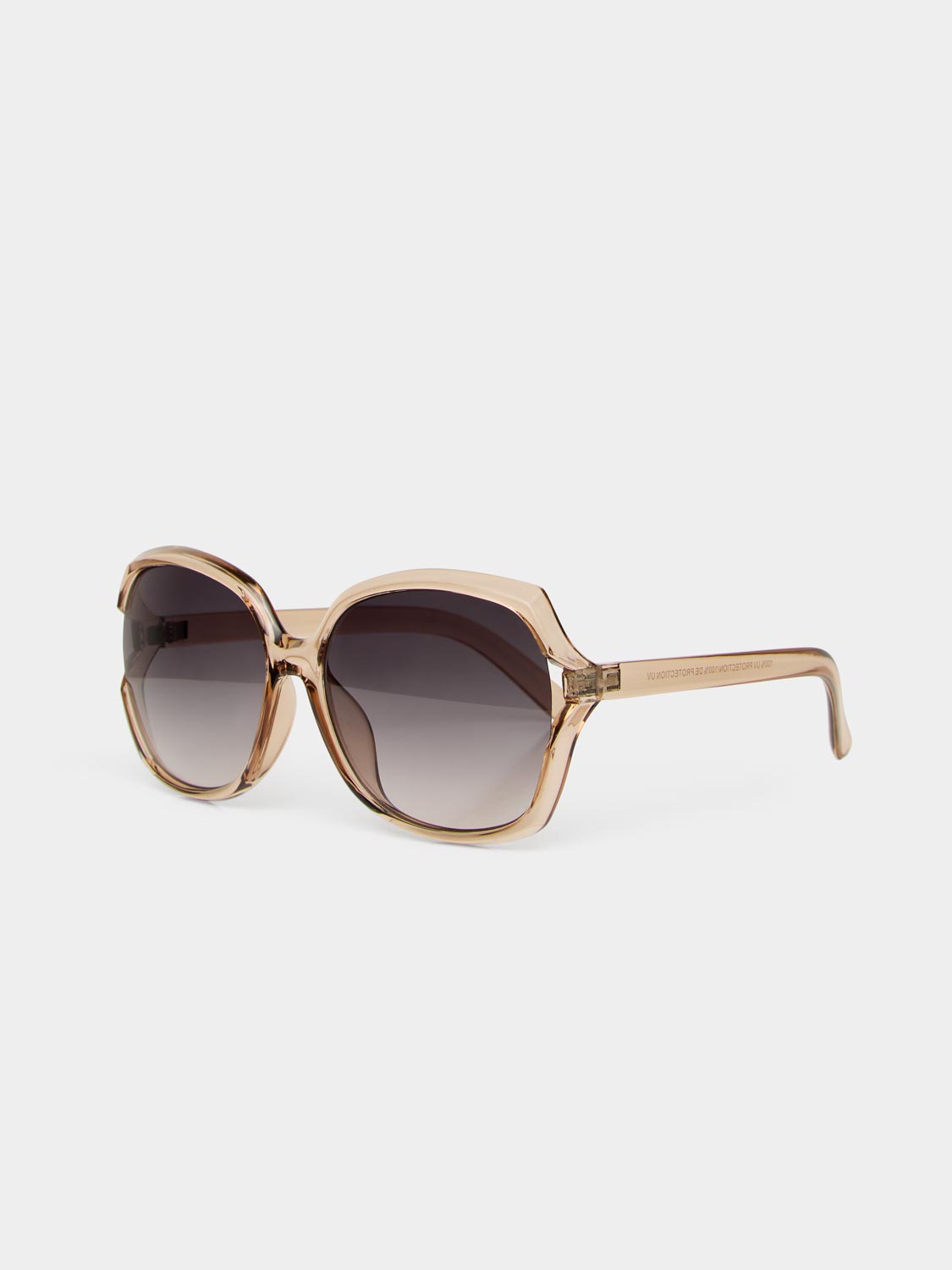 Lunettes de soleil à monture transparente surdimensionnées