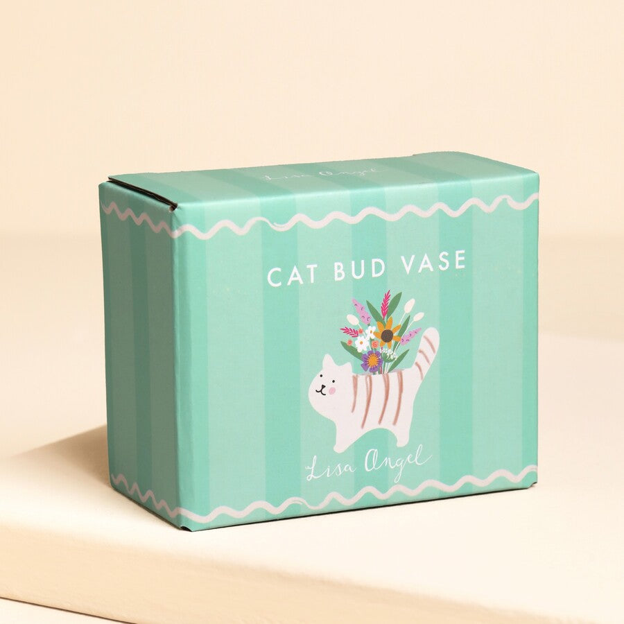 Ceramic Cat Bud Vase
