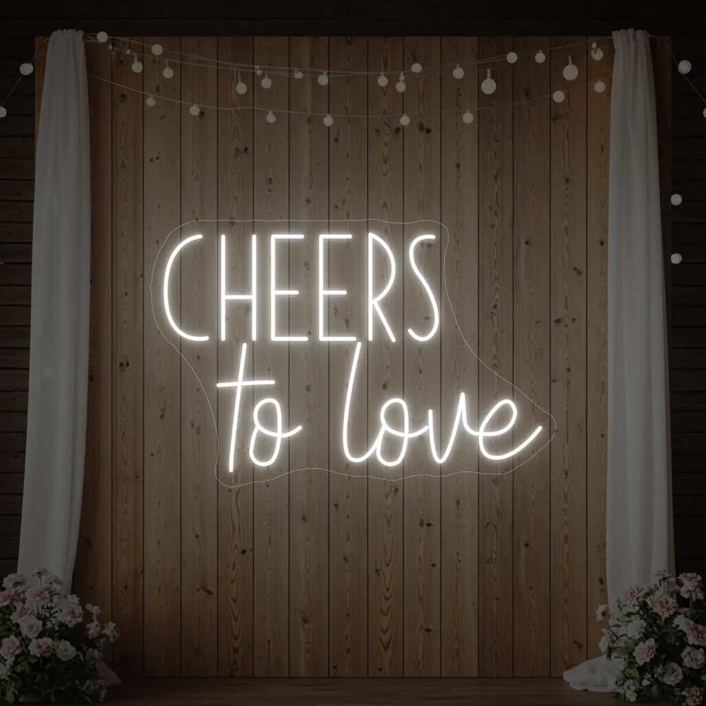 Enseigne lumineuse Cheers To Love V1