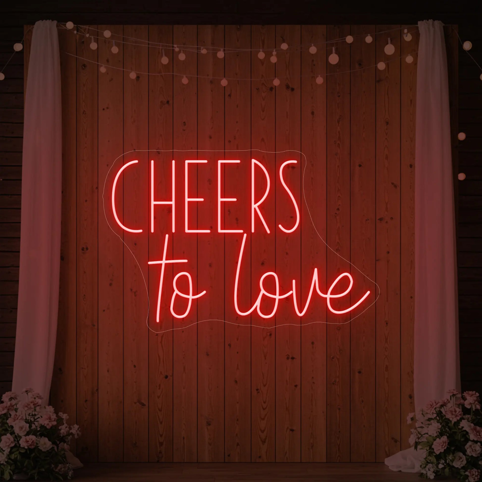 Enseigne lumineuse Cheers To Love V1