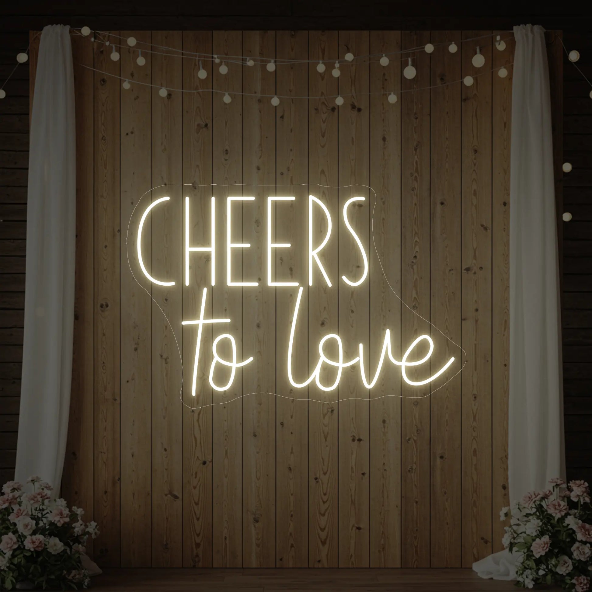 Enseigne lumineuse Cheers To Love V1