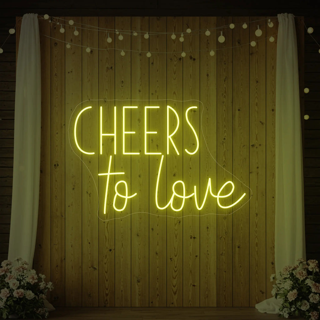 Enseigne lumineuse Cheers To Love V1