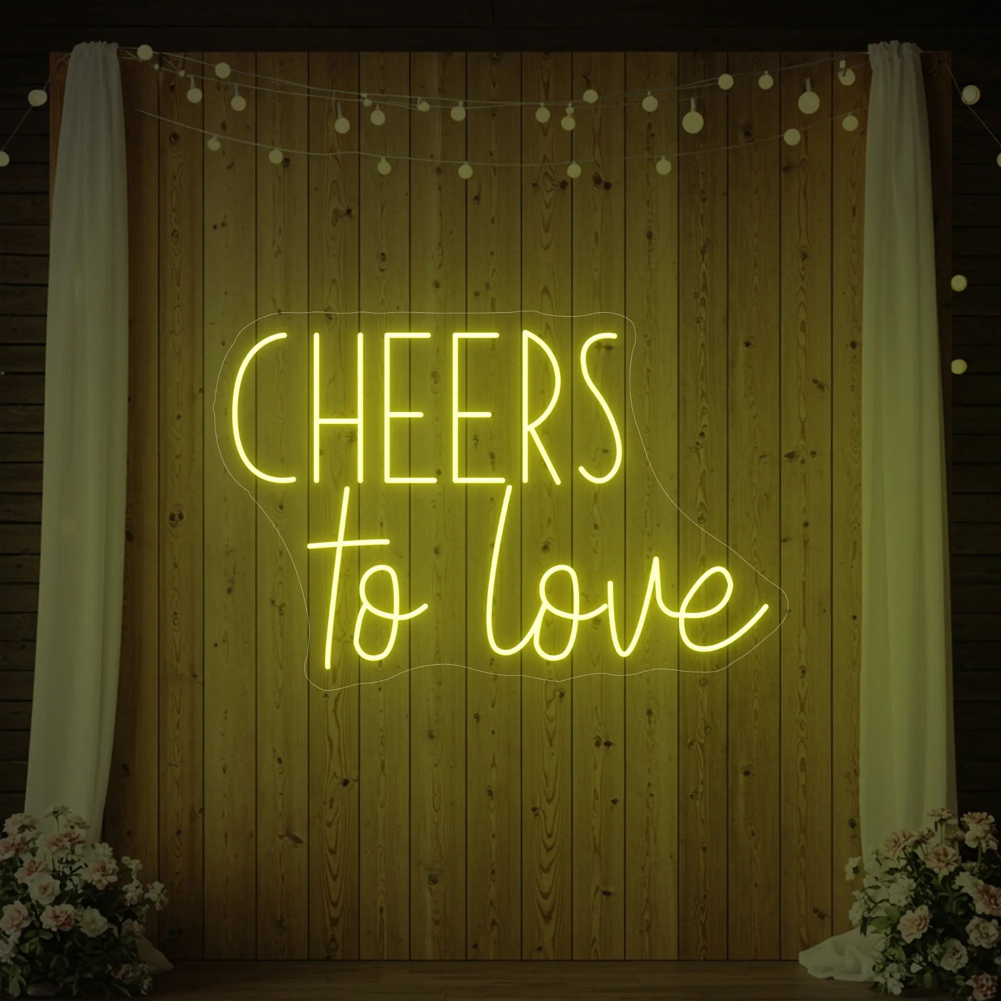 Enseigne lumineuse Cheers To Love V1