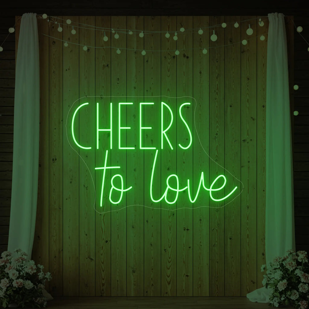 Enseigne lumineuse Cheers To Love V1