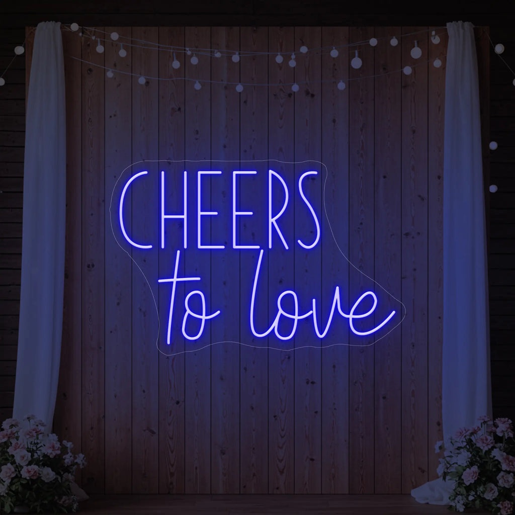 Enseigne lumineuse Cheers To Love V1