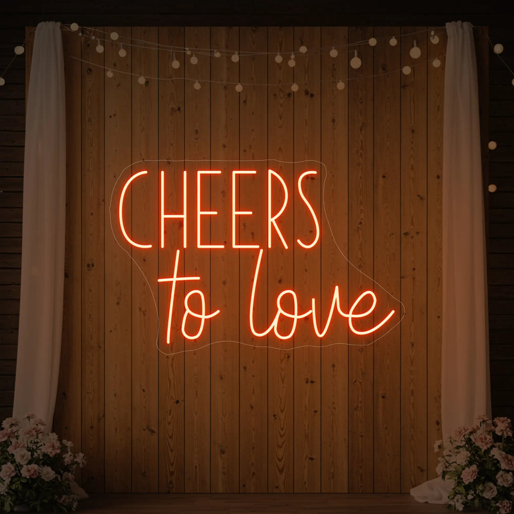 Enseigne lumineuse Cheers To Love V1
