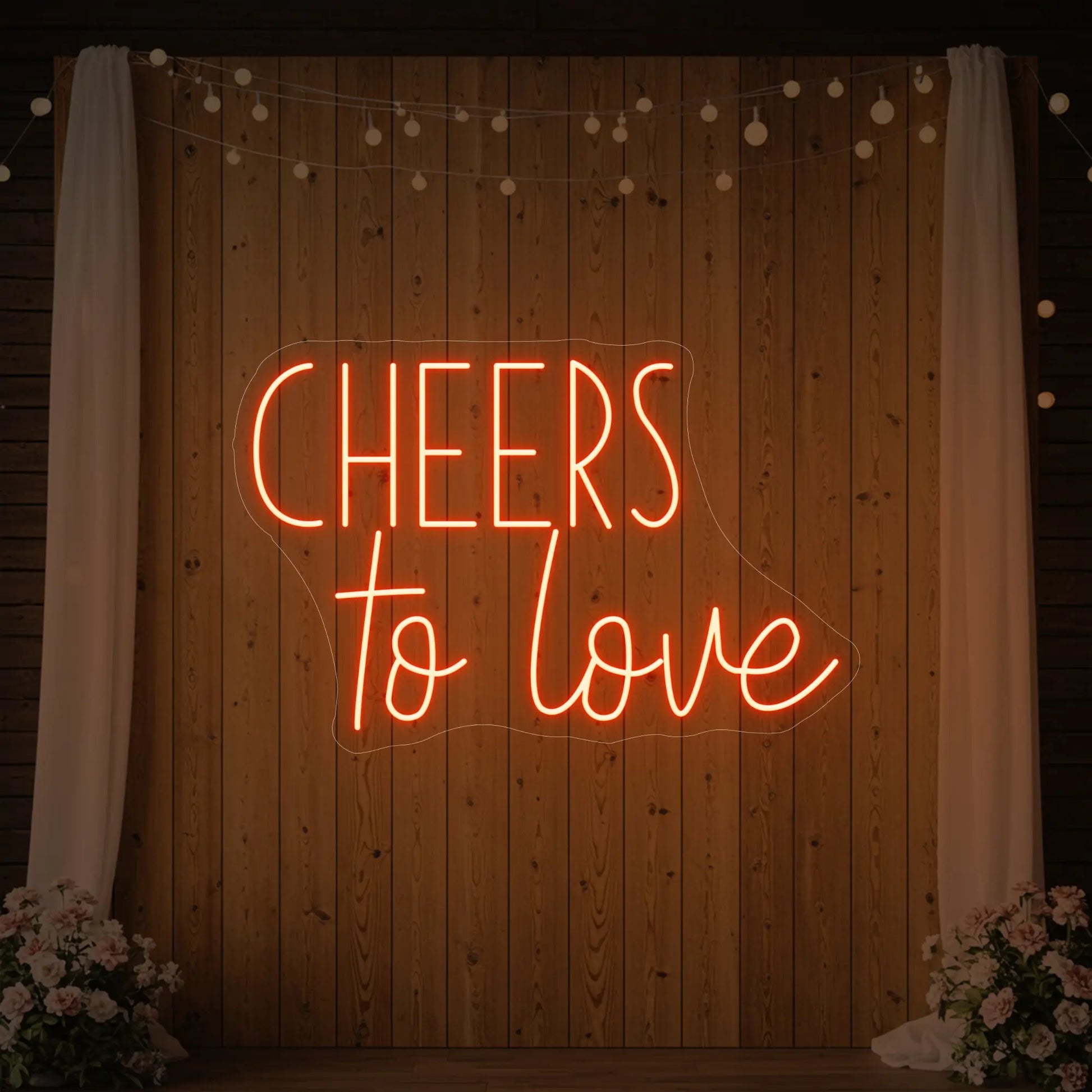Enseigne lumineuse Cheers To Love V1