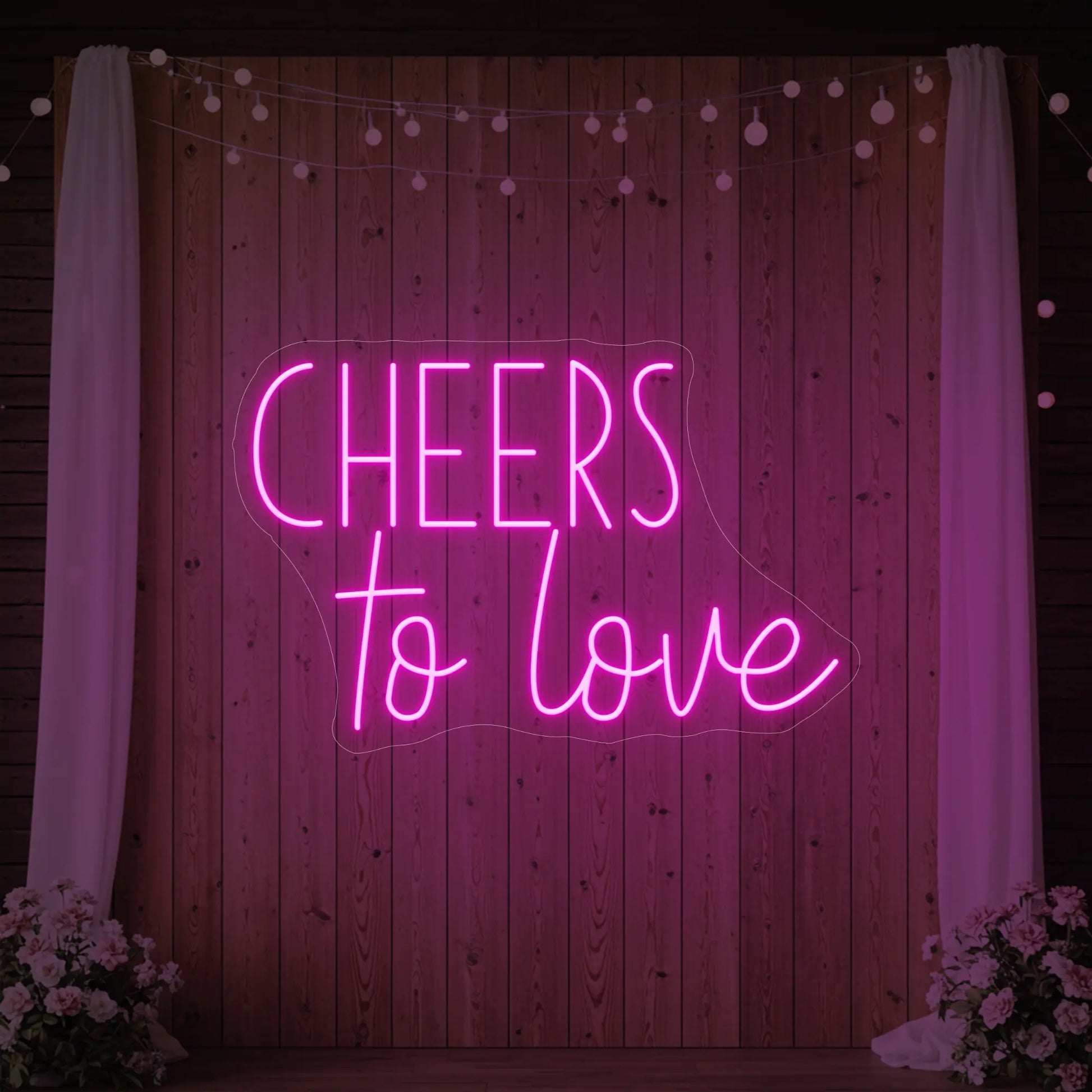 Enseigne lumineuse Cheers To Love V1
