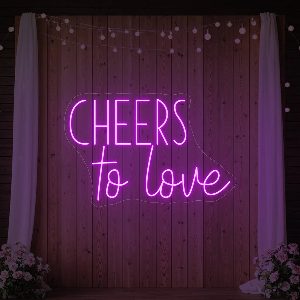 Enseigne lumineuse Cheers To Love V1