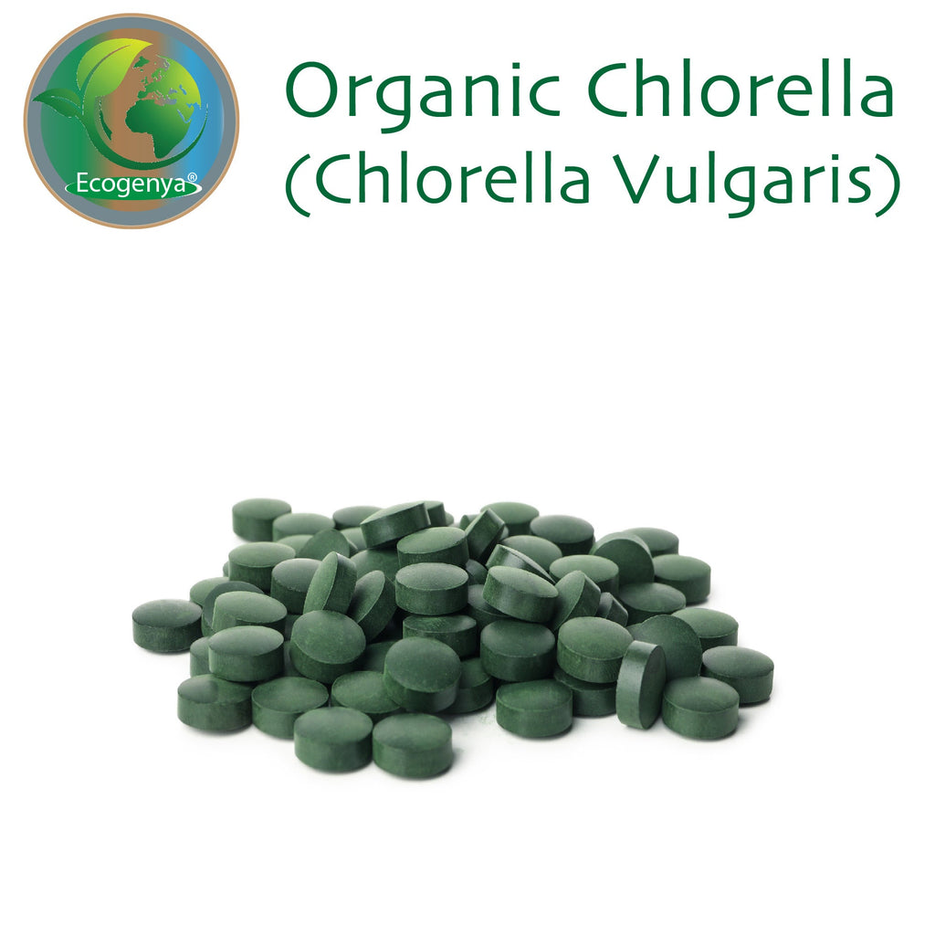 Ecogenya Daily Greens Chlorella Tablets – Broken Cell Wall Chlorella, Single Ingredient