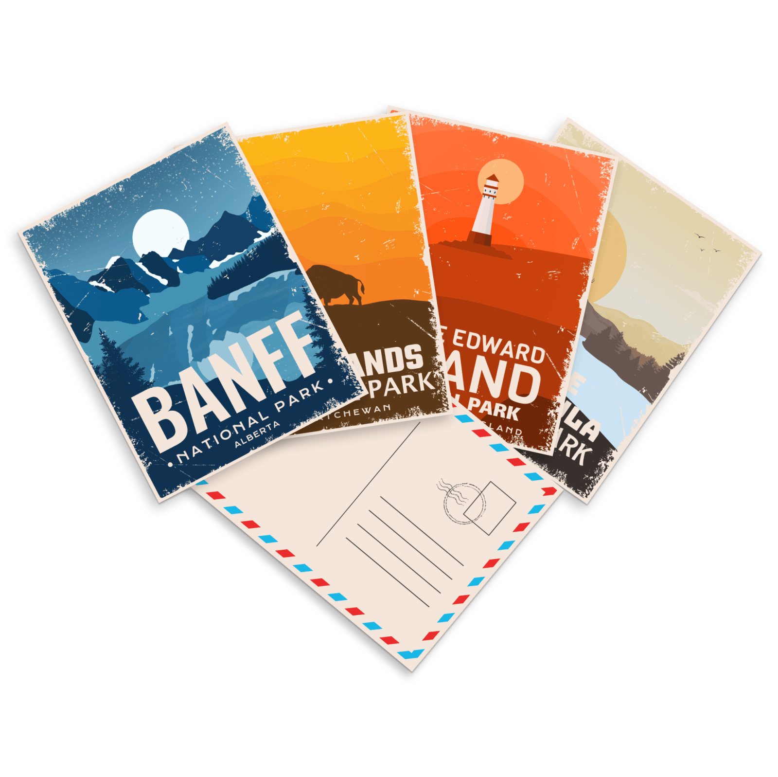 Cartes postales des parcs nationaux et provinciaux du Canada