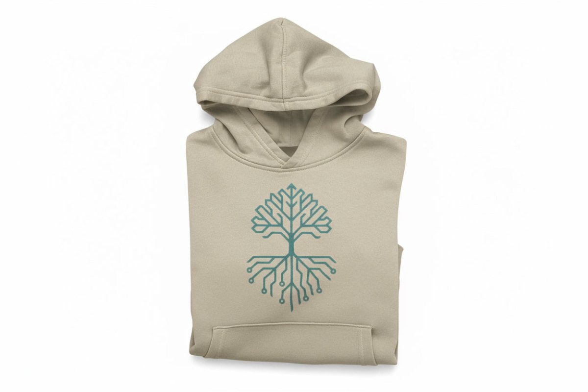 Circuit-Tree Hoodie — From Ohm to Om