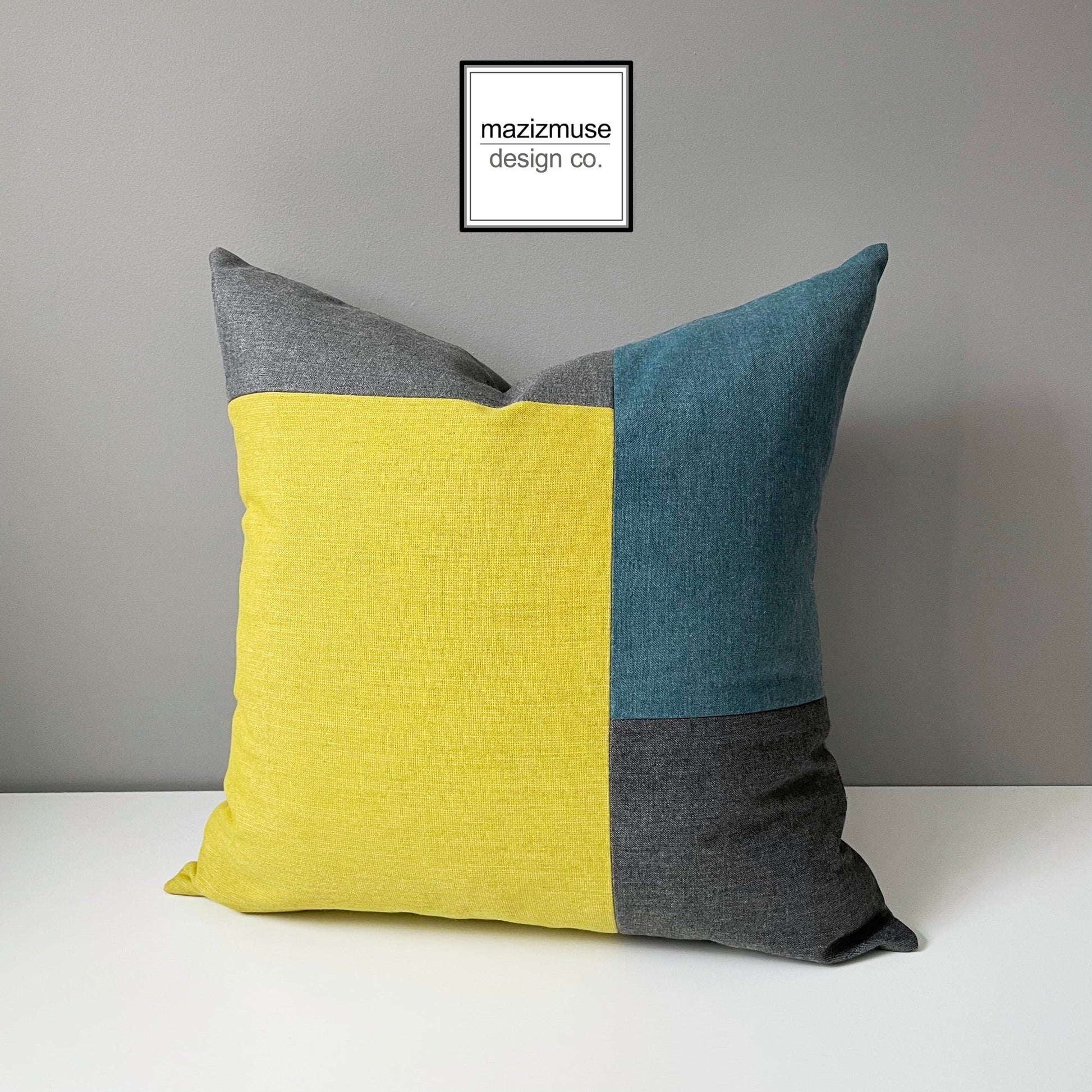 Paire de housses de coussin d'extérieur colorées Sunbrella®, coussins lagon et agrumes