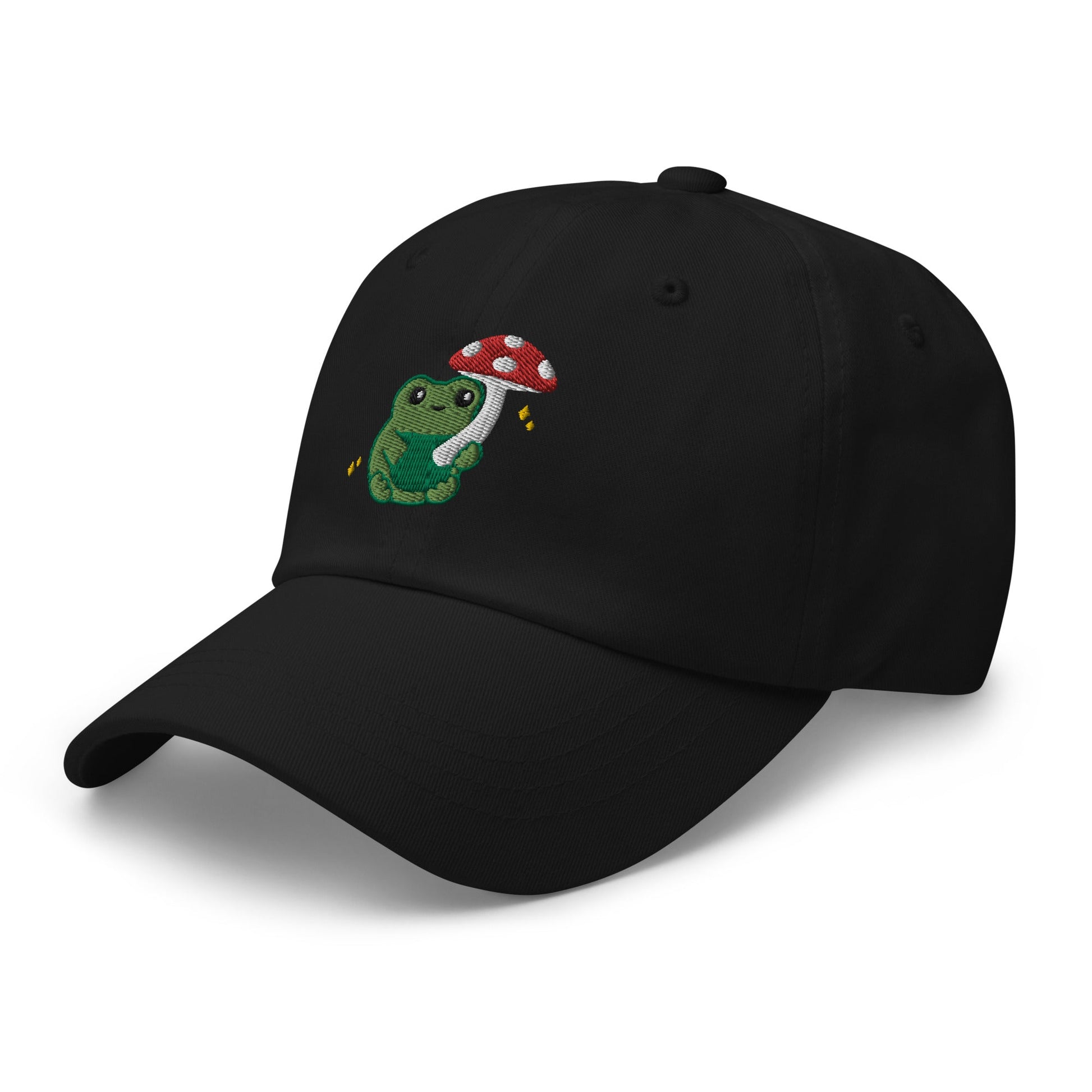 Embroidered Mushroom Frog Baseball Hat