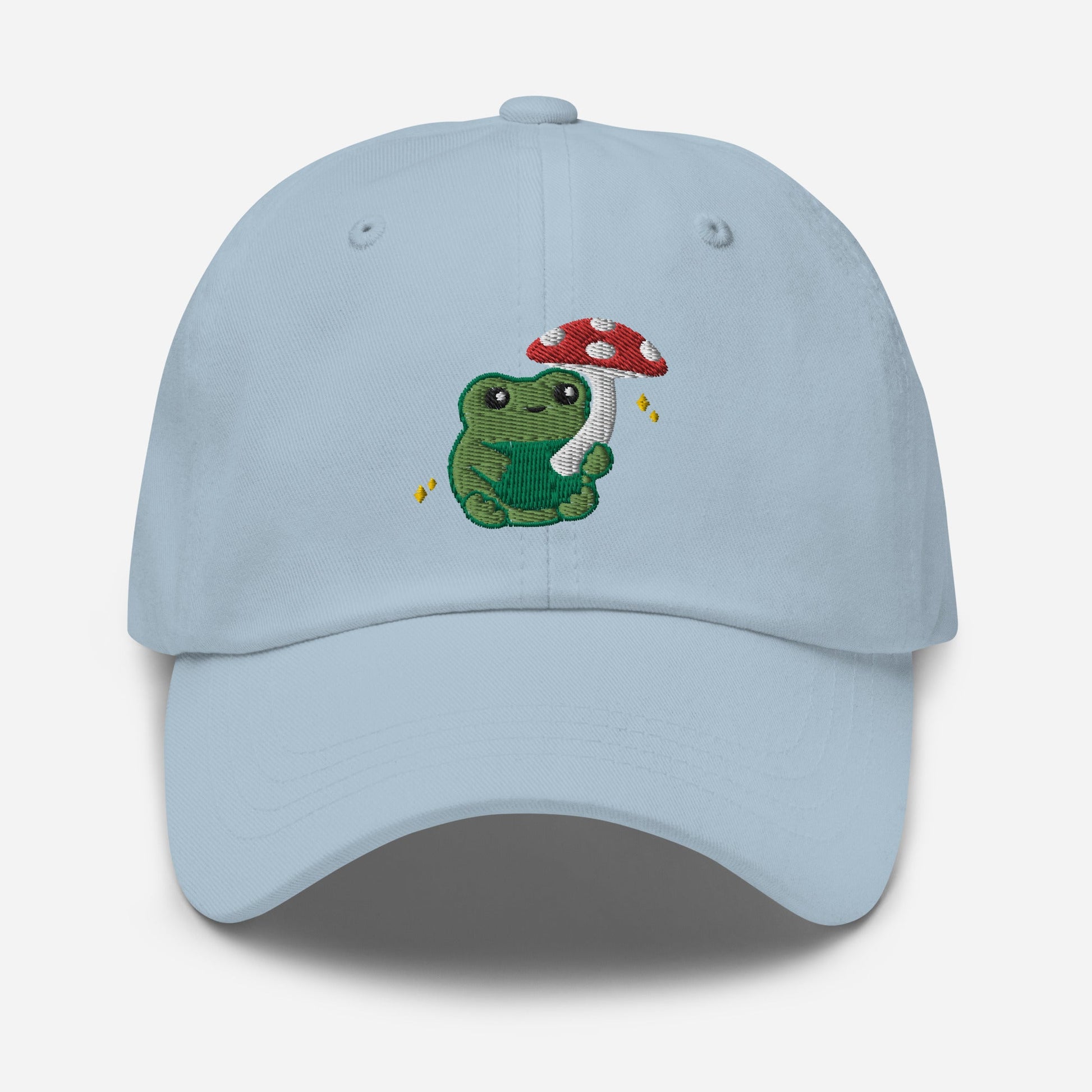 Embroidered Mushroom Frog Baseball Hat