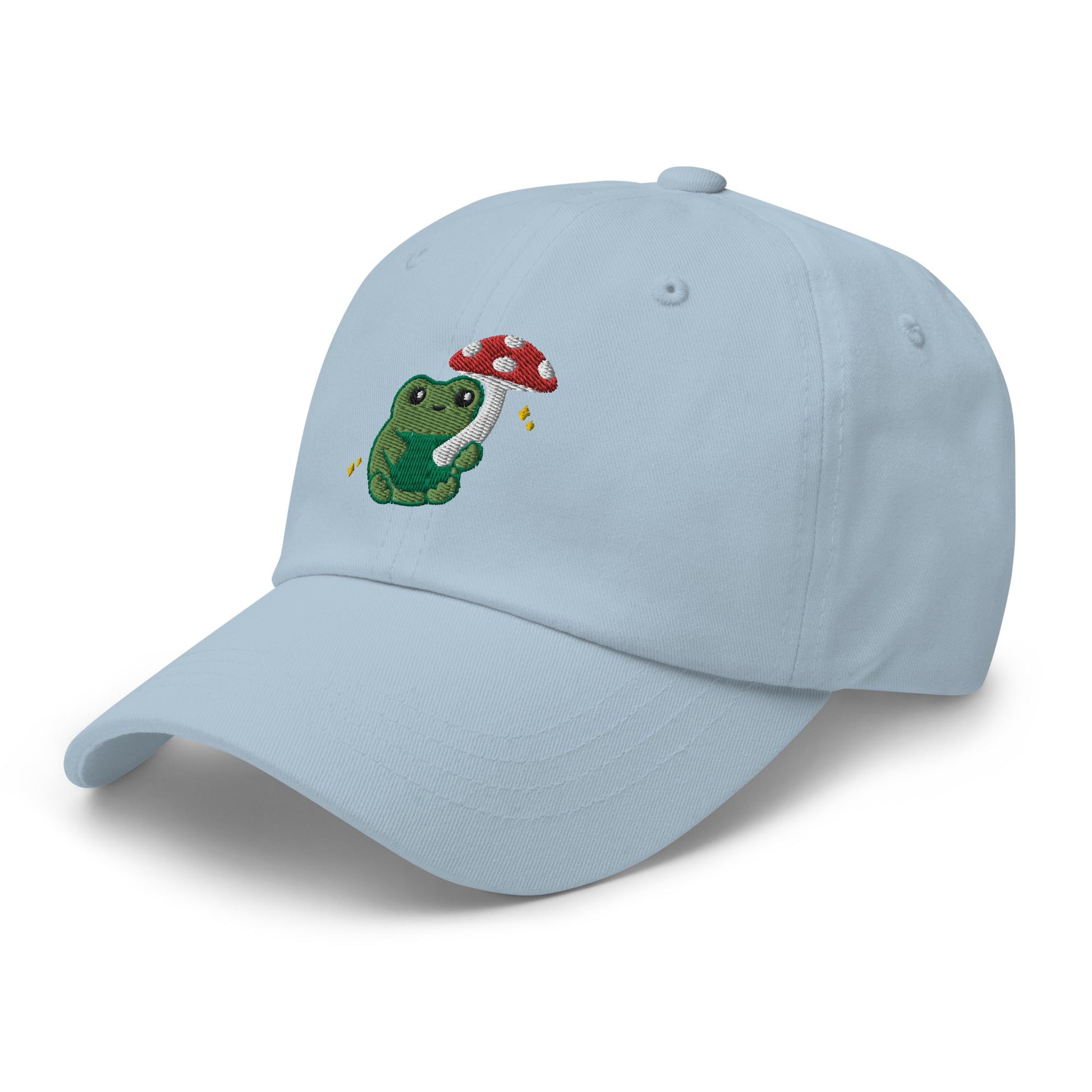 Embroidered Mushroom Frog Baseball Hat
