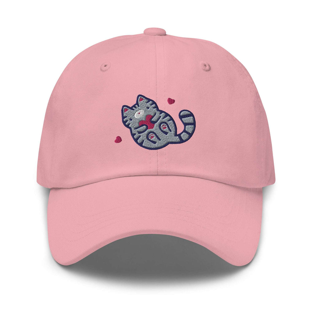 Embroidered Grey Tabby Cat Baseball Cap
