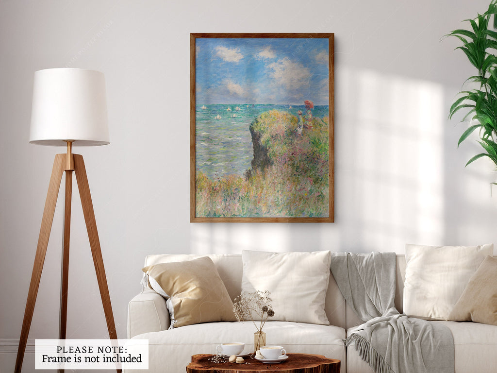 Claude Monet - Cliff Walk at Pourville Print