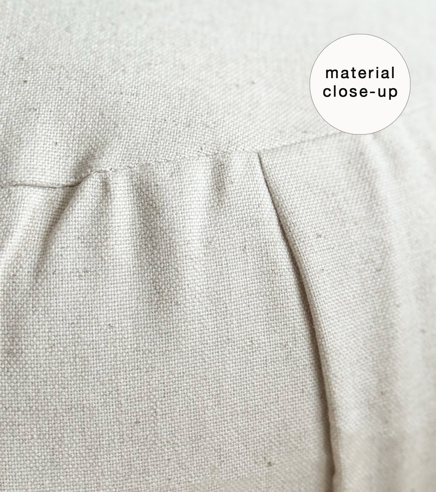 Crescent Natural Meditation Cushion | Ivory White