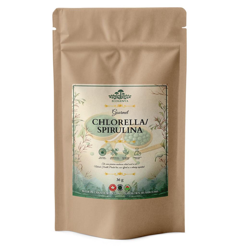 Ecogenya Daily Greens Chlorella & Spirulina Powder – 50/50 Blend for Smoothies & Juices