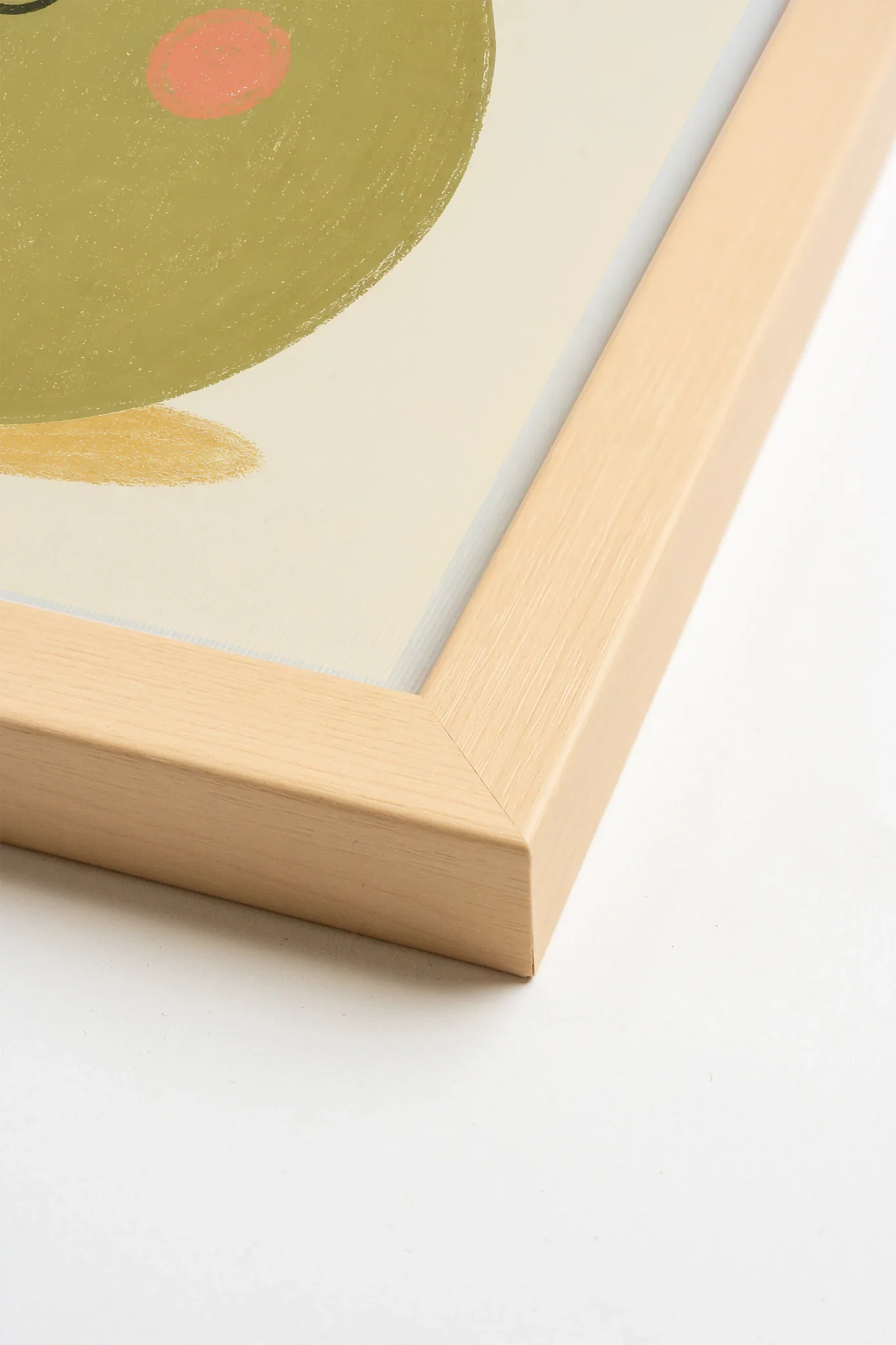 HEART OF PEAR, Artwork on Stretched Canvas, Framed Light Natural (collective)