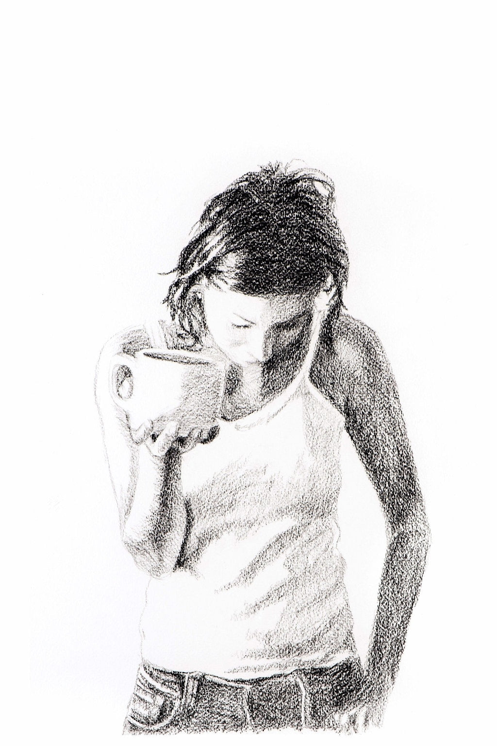 Coffee Lover - black and white art print