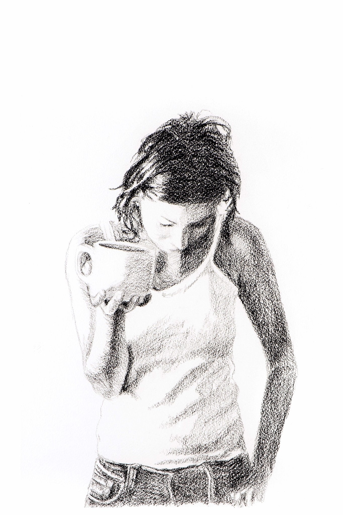 Coffee Lover - black and white art print