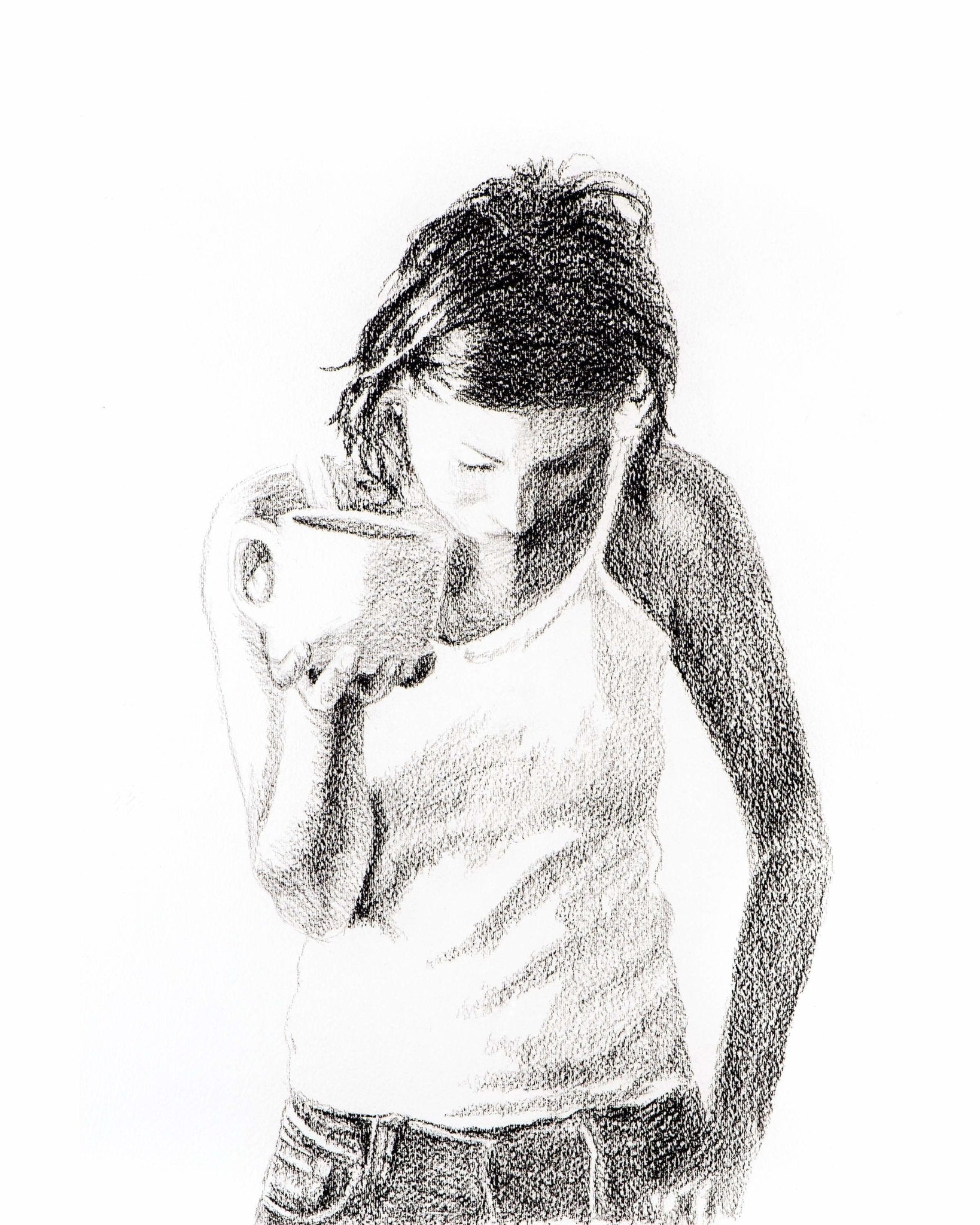 Coffee Lover - black and white art print