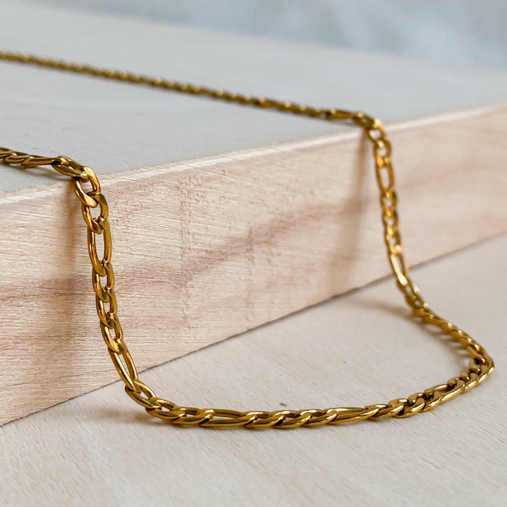 Collier chaîne en acier inoxydable plaqué or 18K | AURORA