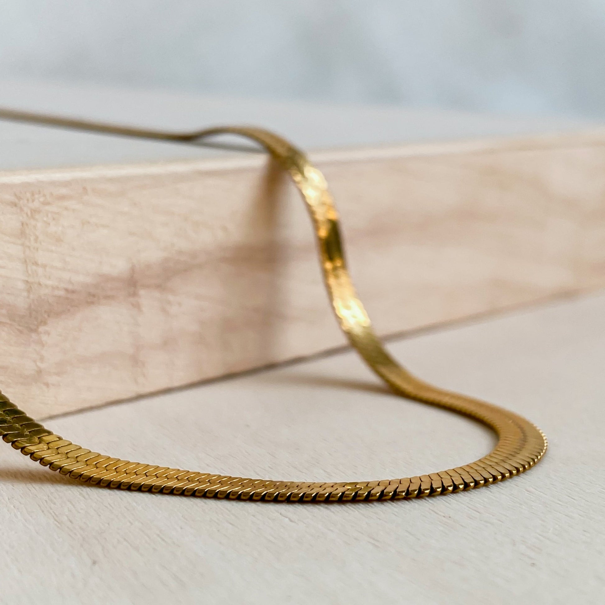 Collier ras de cou doré en acier inoxydable 18K | CLÉOPÂTRE