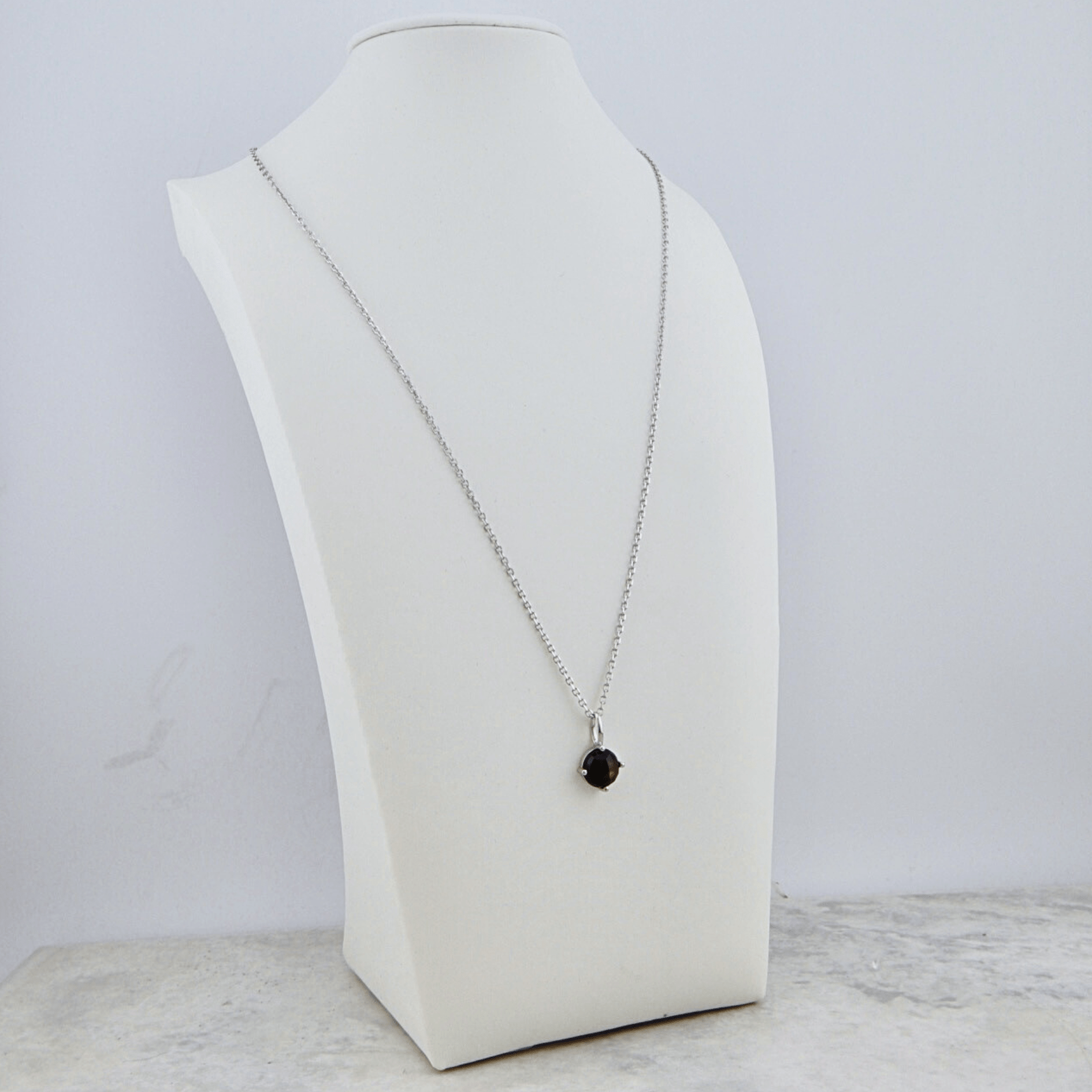 Sterling Silver and Golden Sapphire Necklace