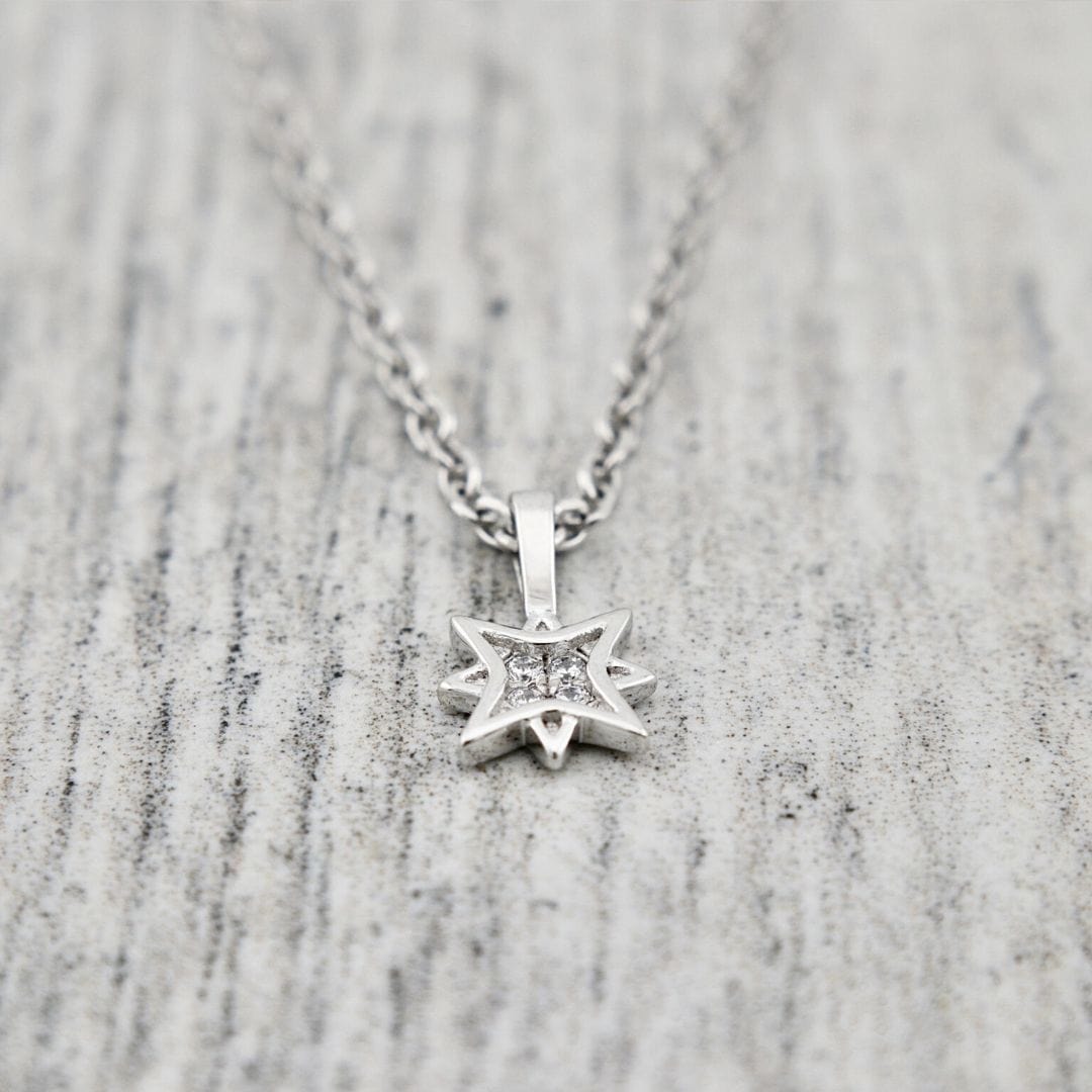 Sterling Silver North Star Necklace