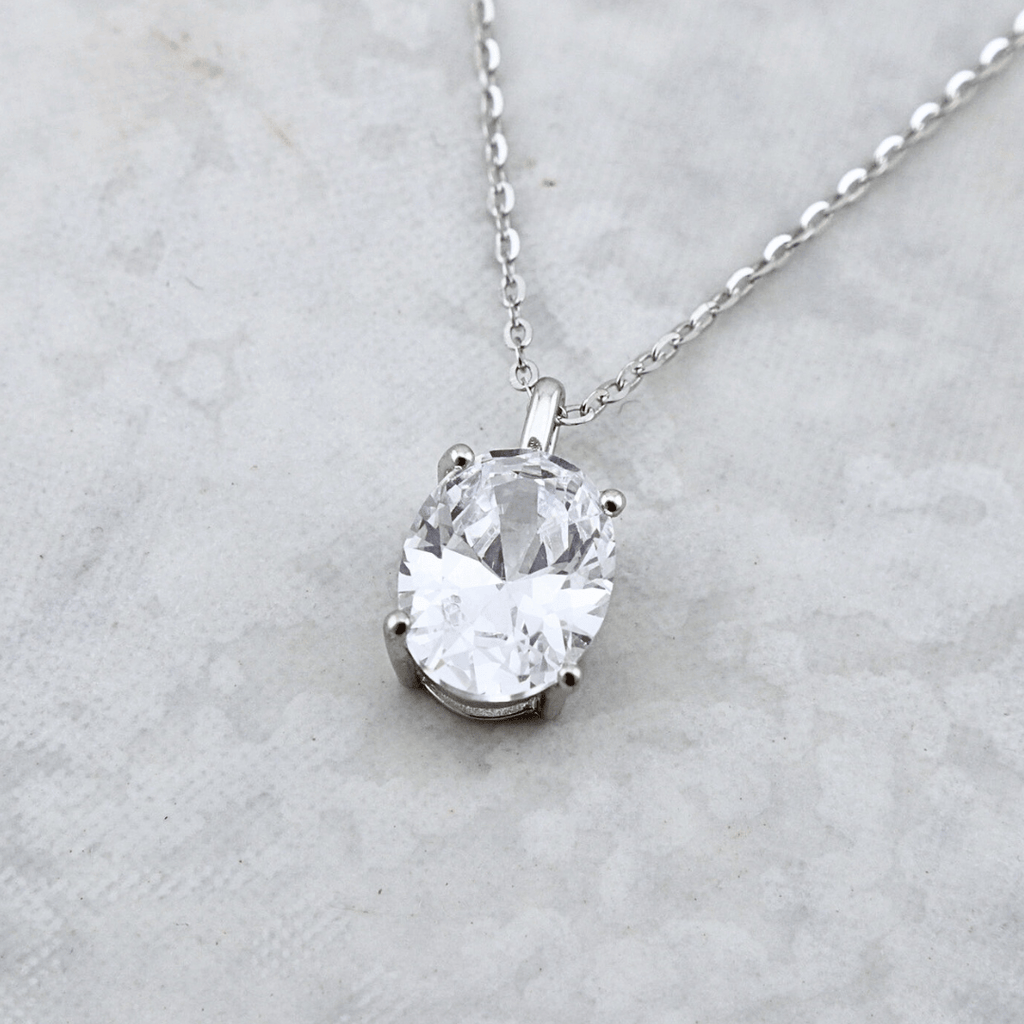 Sterling Silver Oval Necklace