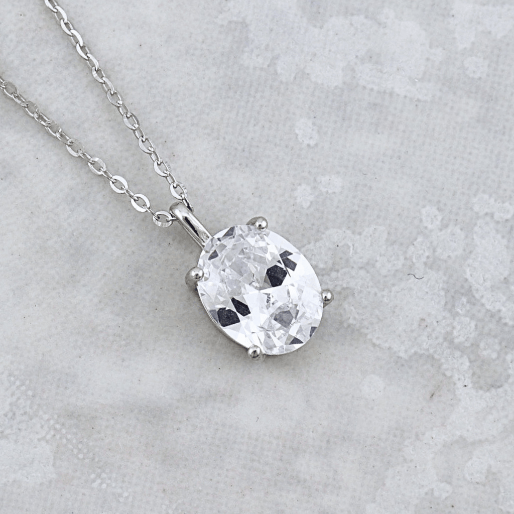 Sterling Silver Oval Necklace
