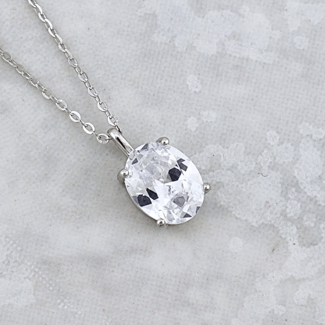 Sterling Silver Oval Necklace