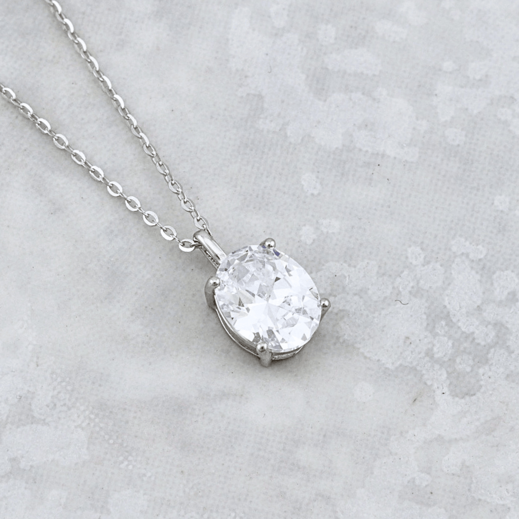 Sterling Silver Oval Necklace