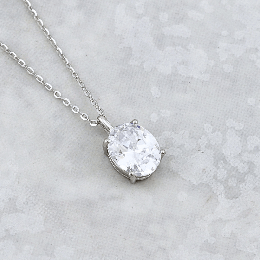 Sterling Silver Oval Necklace