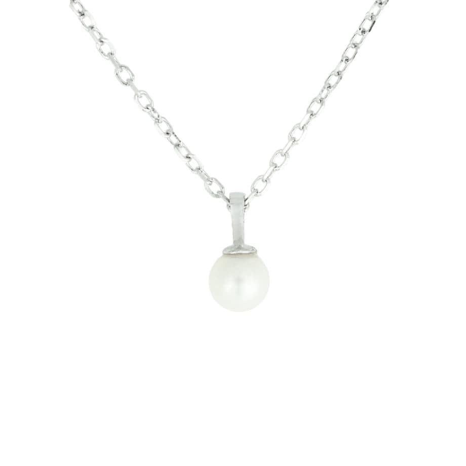 Small Sterling Silver Pearl Necklace