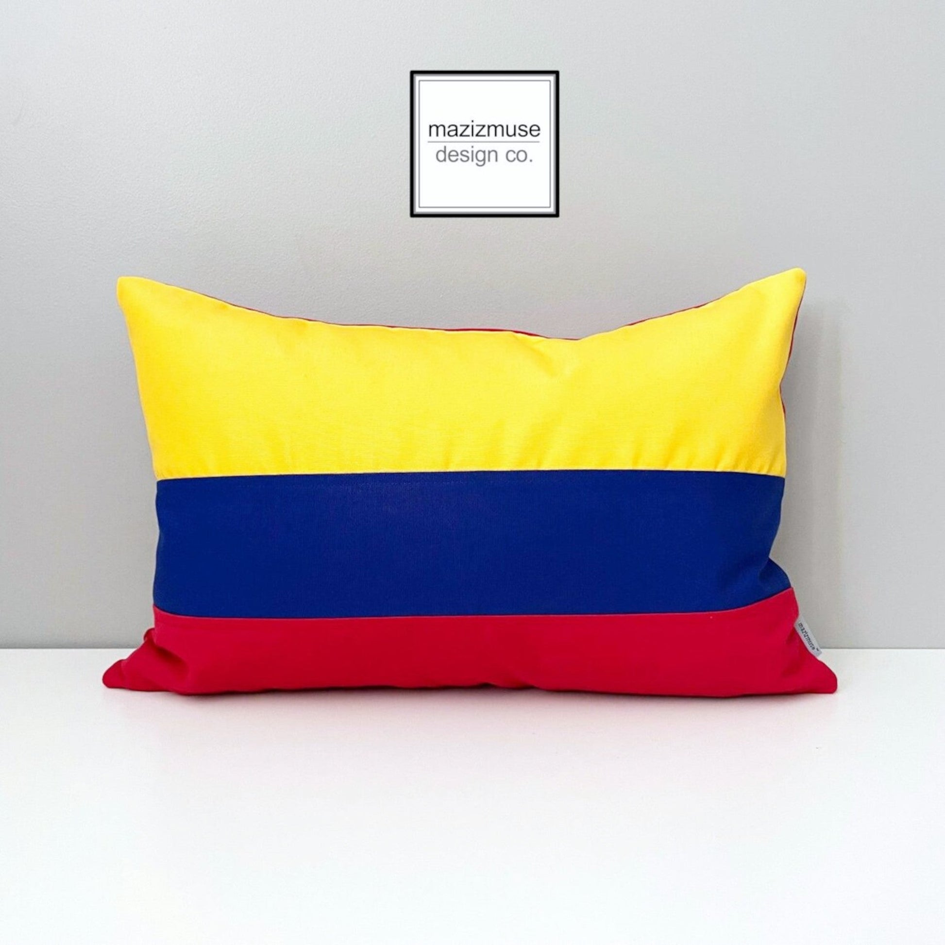 Housse de coussin Sunbrella® drapeau colombien, coussins drapeau colombien 