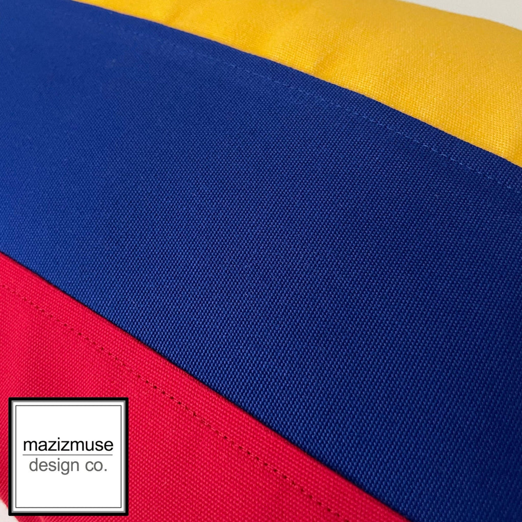 Housse de coussin Sunbrella® drapeau colombien, coussins drapeau colombien 